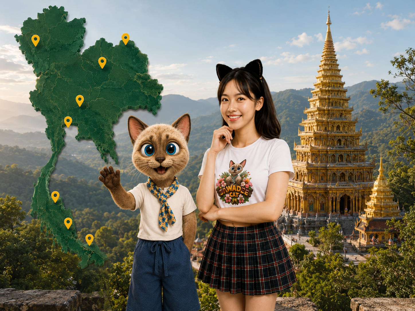 Sawadee Cat en Thaïlande